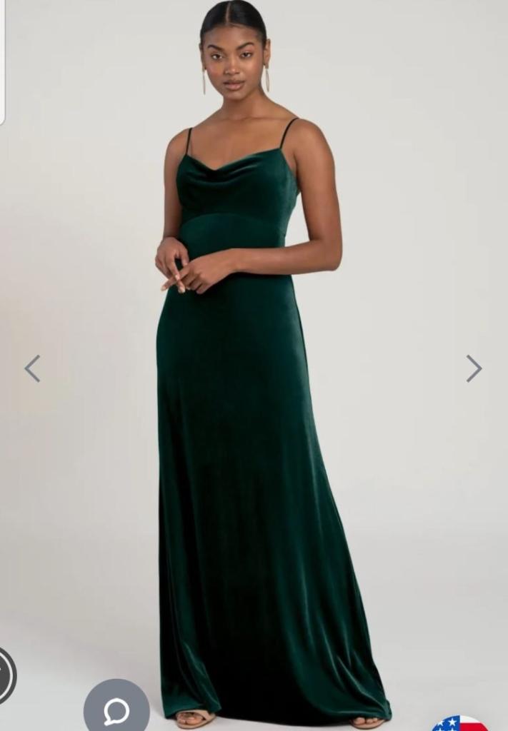 Jennny Yoo Green Velvet Dress